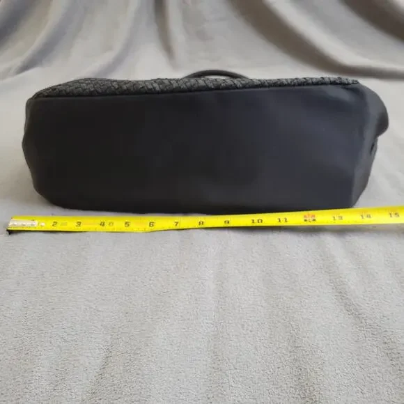 ZEE ALEXIS Purse Black Woven Boho Handbag Crossbody Strap Textured Tote Casual - Picture 8 of 14